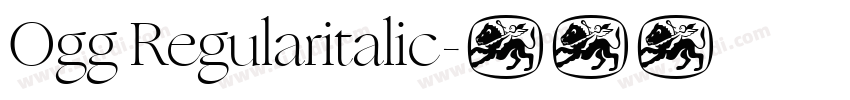 Ogg Regularitalic字体转换